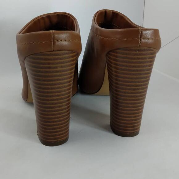 Mossimo brown open toe chunky 4" heels size 8.5 - Picture 2 of 8